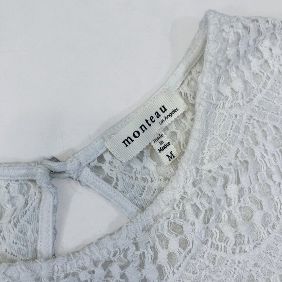 Monteau Los Angeles Boho Lace Dress | Size M - Picture 4 of 5